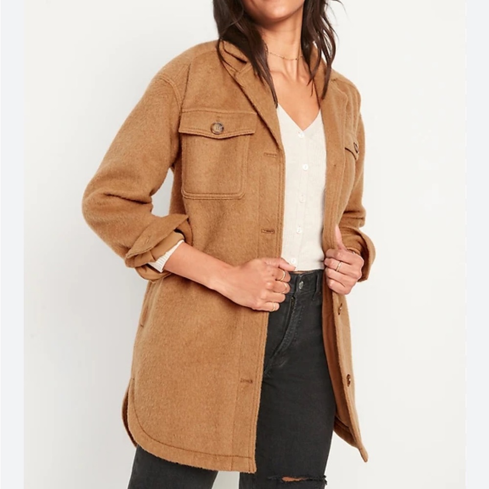 Soft brushed Long Utility Shacket - Picture 6 of 6